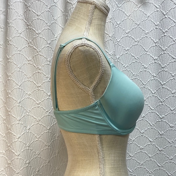 PINK Victoria's Secret size 36D Light teal Blue Underwire Bra supportive comfy - Picture 9 of 13